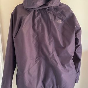 Plum North Face Hooded Plush Lined Jacket